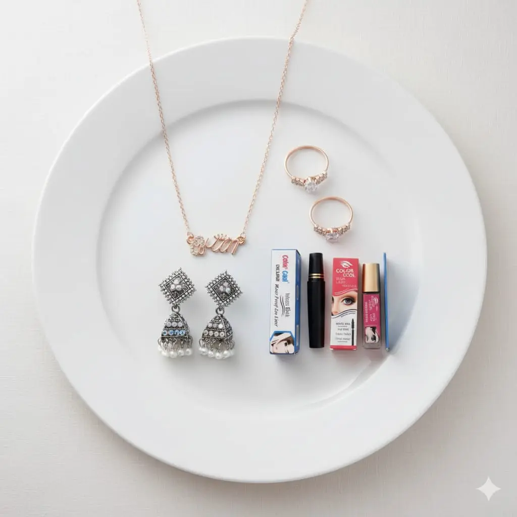 Jewelry and Makeup combo set
