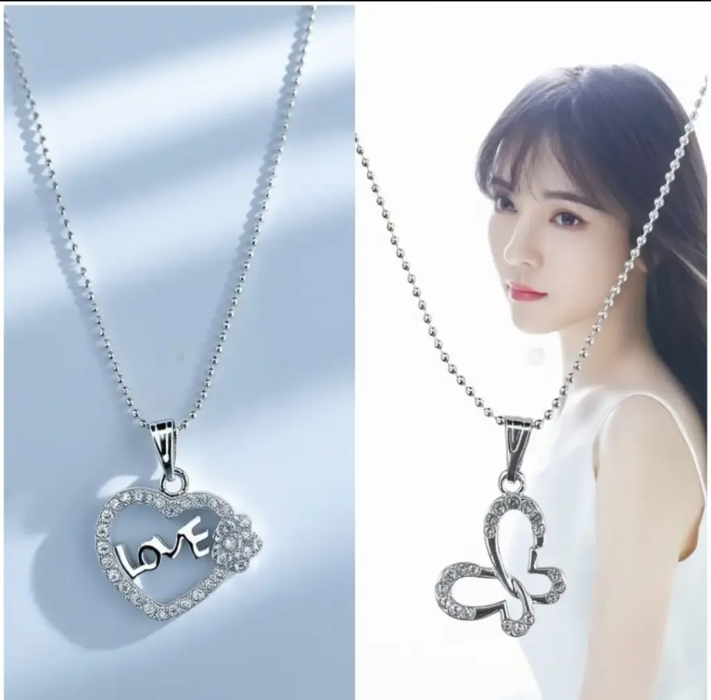 Locket HEART and BUTTERFLY (set of 2 )