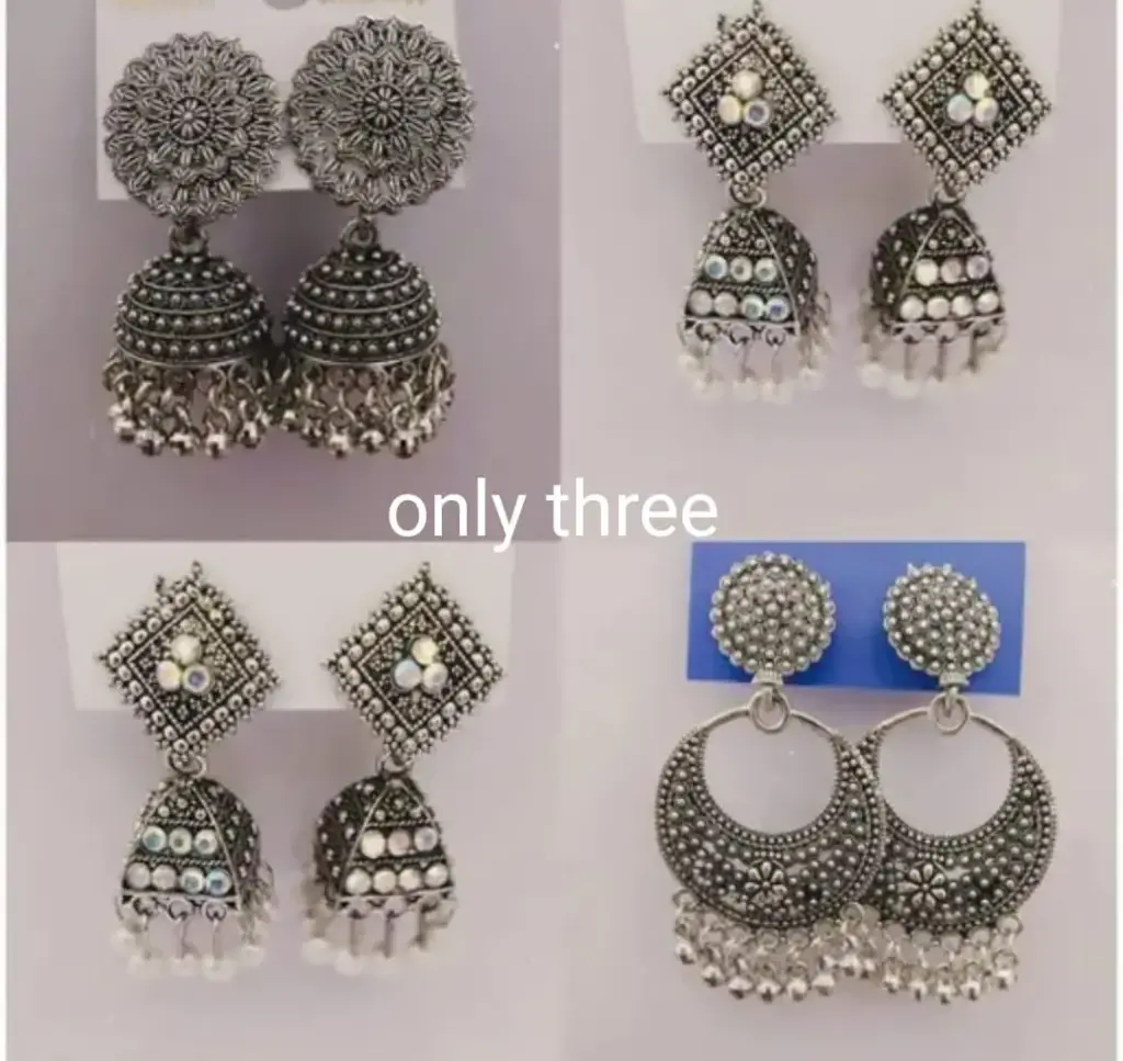 Oxidized Earring 3 combo pack