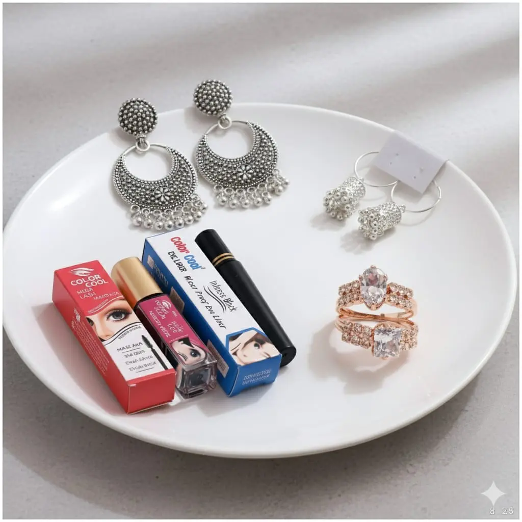 Jewelry and Makeup combo set